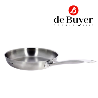 de Buyer 3504 Round Stainless Steel Frypan Prim’’Appety / กระทะ