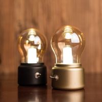 Vintage Retro Bulb Lamp LED Night Light Old Fashion USB Rechargeable Desk Table Lamp Bedside Lamp With Switch ON/OFF Best Gift Ceiling Lights