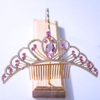 Pink Blue Green Red White Crystal Rhinestone Tiaras Bridal Crowns Queen Princess Diadems For Girl Women Wedding Hair Accessories