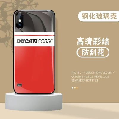 Ducati เคสสำหรับไอโฟนโทรศัพท์กันกระแทก14 /Pro/plus/Pro Max/ 13/12/11-กระจกป้องกัน