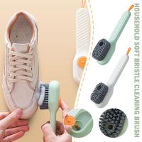 Multifunction Soft Bristled Liquid Adding Shoe Brush Long Handle Automatic Filling Clothes Clean Brush Household Cleaning Tools Shoes Accessories