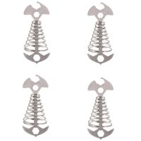 Fishbone Tent Stakes Stainless Still Floor Nail Hook for Camping Anchor Bolt Fish-Shaped Buckle Ground Nail, 4PCS