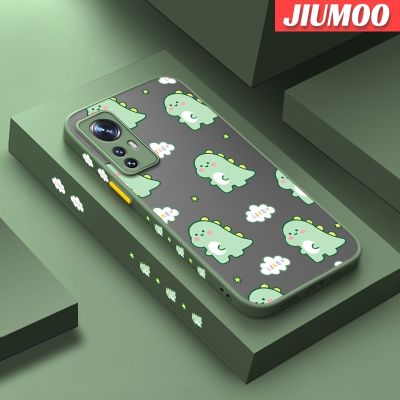 เคส JIUMOO สำหรับ Xiaomi 12 Pro 5G 12 Lite เคสลายการ์ตูนไดโนเสาร์น้อยเคสแข็งกันกระแทกขอบสี่เหลี่ยมเคสป้องกันเลนส์กล้องคลุมทั้งหมดปลอกซิลิโคนนิ่ม