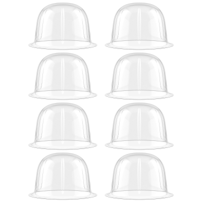 8ชิ้นโดมหมวกสนับสนุนผู้ถือหมวกรูปร่างป้องกันพลาสติกหมวกผู้ถือหมวกยืนแสดงสำหรับการเดินทางที่บ้าน