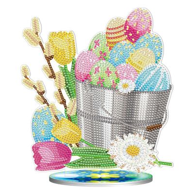 Easter Rabbit DIY Diamond Painting Kit Easter Egg Bunny Desktop Decoration Mosaic Embroidery Dot Diamond Home Decor