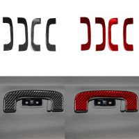 ✉ For Ford Mustang Mach-E Mach E 2021 2022 Carbon Fiber Interior Overhead Handle Decoration Cover Trim Sticker Car Accessories