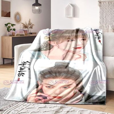 （in stock）Retro TV Love Fairy Tales and Devil Bedroom Blanket Canglanjue Oriental Celebration Flannel Home Blanket Sofa Bedcover（Can send pictures for customization）