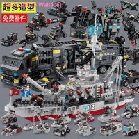 ✸ Pete Wallace Compatible with lego military warships swat small particles assembled large mecha puzzle toy boy gift