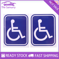 Samurry ✨Hot Sale✨ Car 2pcs Disabled Sign ความพิการความคล่องตัวที่จอดรถสติกเกอร์พีวีซีสำหรับ AUTO