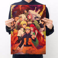 นารูโตะ โปสเตอร์ อนิเมะNaruto ขนาด50*35 ใหญ่มาก สำหรับตกแต่งห้อง ตกแต่งผนัง ของสะสม