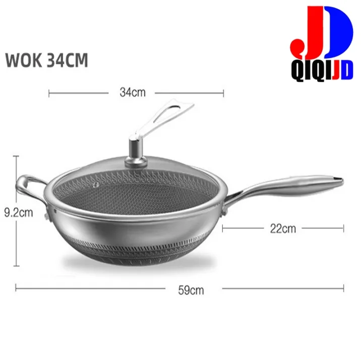 Philippine delivery, kitchen cookware, stainless steel wok, nonstick