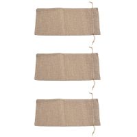 30Pcs Jute Wine Bags, 14 x 6 1/4 Inches Hessian Wine Bottle Gift Bags with Drawstring