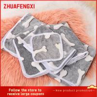 ZHUAFENGXI เบาะปูรองกำมะหยี่นุ่มสำหรับสัตว์เลี้ยงลายกระดูกบ้านสัตว์เลี้ยงผ้าห่มสัตว์เลี้ยงสุนัข