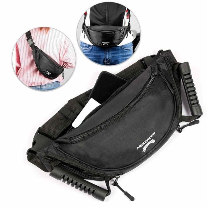 motorcycle-waist-bags-chest-bag-safety-belt-rear-seat-passenger-grip-grab-handle-nonslip-strap-with-handle-storage-bags