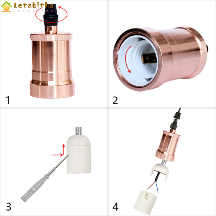 ที่ยึดโคมไฟวินเทจเบ้าเสียบหลอดไฟฐานหลอดไฟแบบสกรูไฟ-edison-แบบวินเทจ-e27สำหรับร้านอาหารสำนักงานบ้าน