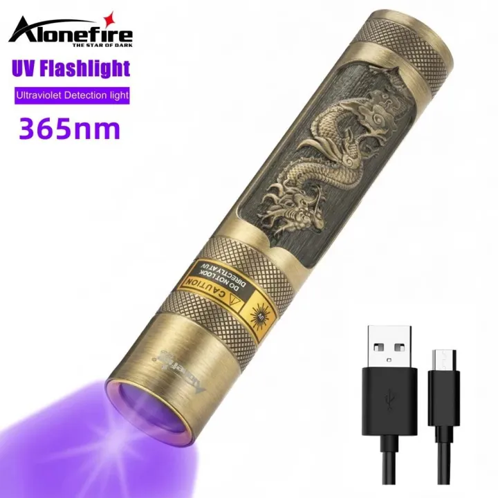 Alonefire SV65 365nm UV Flashlight LED Blacklight Torch Portable For
