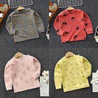 COD DTRUTYUYTUU LOK02970 Baby Girls Boys Tees Cartoon Printed Cute Blouse Long Sleeve Casual Fashion Tops Sleepwear 0-6 Years