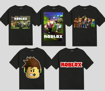 Roblox Youth Boys White Square Logo Black Tee Shirt New XS(4-5