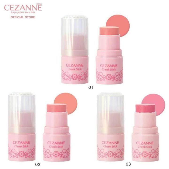 cezanne-cheek-stick-บลัชออน-เนื้อครีม-02-บลัชเนื้อครีมเนียนนุ่ม-มาในรูปแบบเเท่ง-เกลี่ยง่าย-และสามารถใช้ได้ทั้งแก้มและริมฝีปากสวยฉ่ำระเรื่อ-น่ารัก