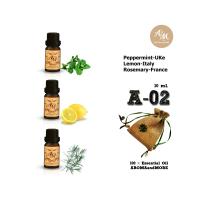 Aroma&amp;More  A-02 ชุดเซทน้ำมันหอมระเหยแท้ 100% 3 กลิ่น Rosemary / Lemon / Peppermint 10ml x 3