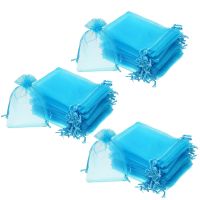 50 Pieces 4 by 6 Inch Organza Gift Bags Drawstring Jewelry Pouches Wedding Party Favor Bags