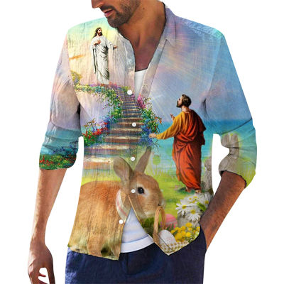 2022พระเยซูคริสต์เสื้อสำหรับผู้ชายและผู้หญิง3d พิมพ์พระเยซูเสื้อแขนยาวขนาดใหญ่ท็อปส์ประเดิมเสื้อผู้ชาย Camisa คริสเตียน