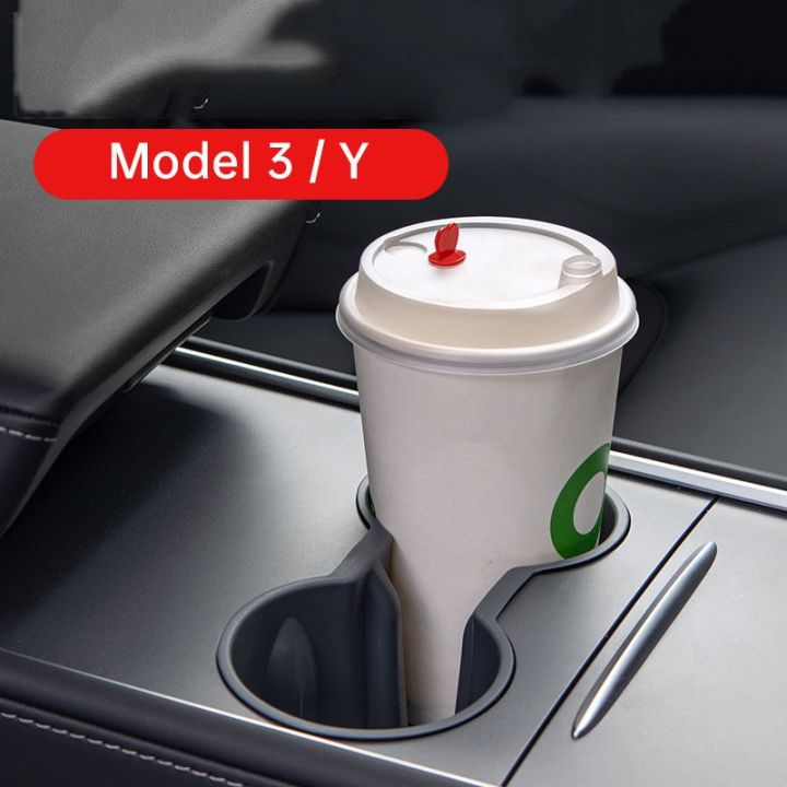 two-dog-sells-cars-ที่ยึดถ้วยน้ำสำหรับคอนโซลกลาง-tesla-รุ่น3กล่องเก็บของอุปกรณ์เสริมถาดรองแก้วรถยนต์กัน-model3-y