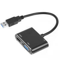 1080P USB 3.0 to HDMI-compatible VGA 2 in1 Video Adapter HD Multi-Display Video Signal Transmission Converter for Window88.110