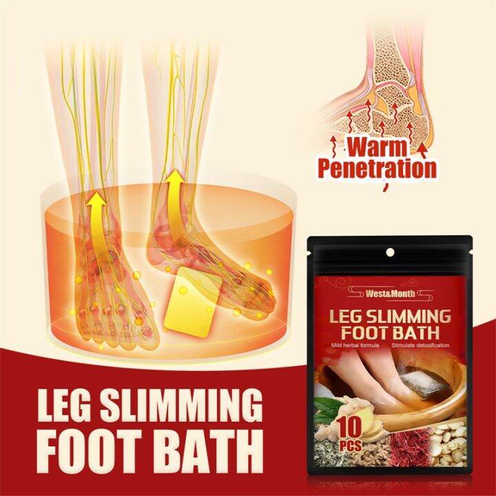 10pcs/box Herbal Leg Slimming Foot Bath Bag Weight Loss Lymphatic