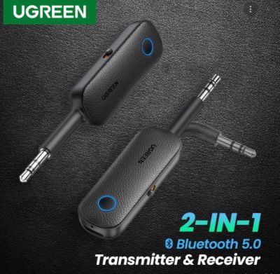 UGREEN 2-in-1 Bluetooth Transmitter Receiver Bluetooth 5.0 Adapter Wireless 3.5mm Adapter Low Latency for TV/Home Sound System