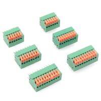 10Pcs KF141R/KF141V 2.54mm Right Angle/Straight Needle PCB Mounted Spring Screless Terminal Block Connector 2-10Pin for 26-20AWG