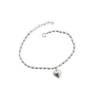 S999 Silver Fashion Jewelry Ethnic Punk Rock celets for Women, Retro Sweet Beauty Love Heart Doudou Bangles Send Girlfriend