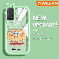 YIWESAN เคสสำหรับ Xiaomi Redmi โน๊ต11 Pro Note 5G Note 11e Pro เคสลายการ์ตูนน่ารัก SpongeBob แฟชั่นสีสันสดใสเคสโทรศัพท์กันกระแทกแบบใสนิ่มรูปโบว์ป้องกันเลนส์กล้องมอนสเตอร์ตัวน้อยสุดสร้างสรรค์เคสซิลิโคนใส