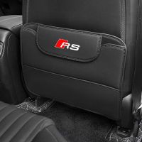 อุปกรณ์เสริมรถยนต์ RS Audi สำหรับกระเป๋าเบาะนั่งรถยนต์ด้านหลังเก็บของแผ่นหลังป้องกันการสึกหรอป้องกันการกระแทกเบาะนั่งด้านหลัง