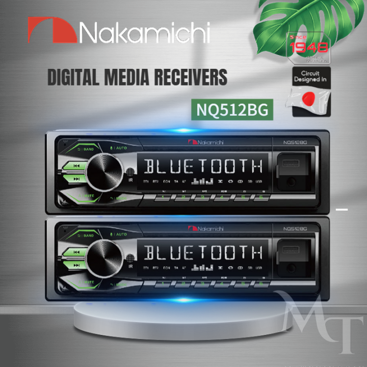 Nakamichi NQ512BG เครื่องเสียงรถยนต์ วิทยุติดรถยนต์แบบ 1DIN มีบลูทูธ ...