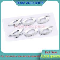 NEW 3D Car Sticker 406 Logo Emblem Badge Auto Trunk Decals for Peugeot 406 206 207 307 308 408 508 3008 Car Styling Auto Accessories