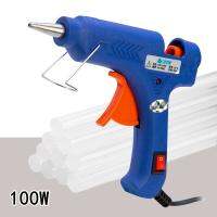 ( Promotion+++) คุ้มที่สุด ปืนกาวไฟฟ้าละลายความร้อน สำหรับงานฝีมือ Super Hot Melt Glue Guns GT-10 100W (สีน้ำเงิน) ราคาดี กาว กาว ร้อน กาว อี พ็ อก ซี่ กาว ซิ ลิ โคน