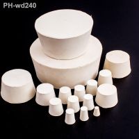 15 sizes White Solid Rubber Stopper Push-In Sealing Plug Laboratory Rubber Plug Pipe Tank wine bottle Tapered Hole Bung