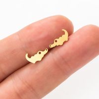 Earrings for woman Female Stainless Steel crocodile Stud Earrings Cute Mini Stud Earrings For Girls Minimalist Jewelry Gifts