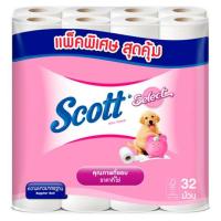 ?จัดโปร !!!? สก๊อตต์ ซีเลคท์ กระดาษทิชชูม้วน ยาวมาตรฐาน 32 ม้วน Scott Select Size Regular Roll Tissue Roll 32 Rolls