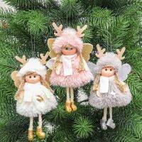 【CW】 Pink Plush Angel Girls Doll Xmas Tree Hanging Pendants Merry Christmas 2022 Decor For Home 2023 Kids Navidada Gifts