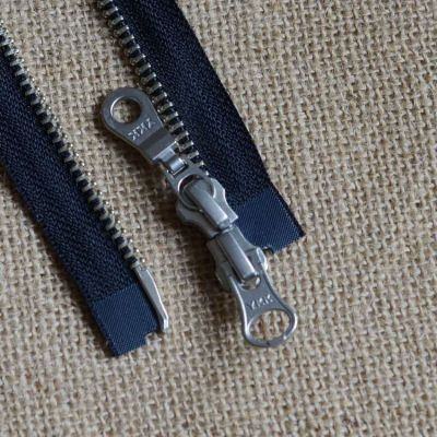 ◇ YKK zipper 5 metal white copper double zipper 60-120cm black white - cardigan