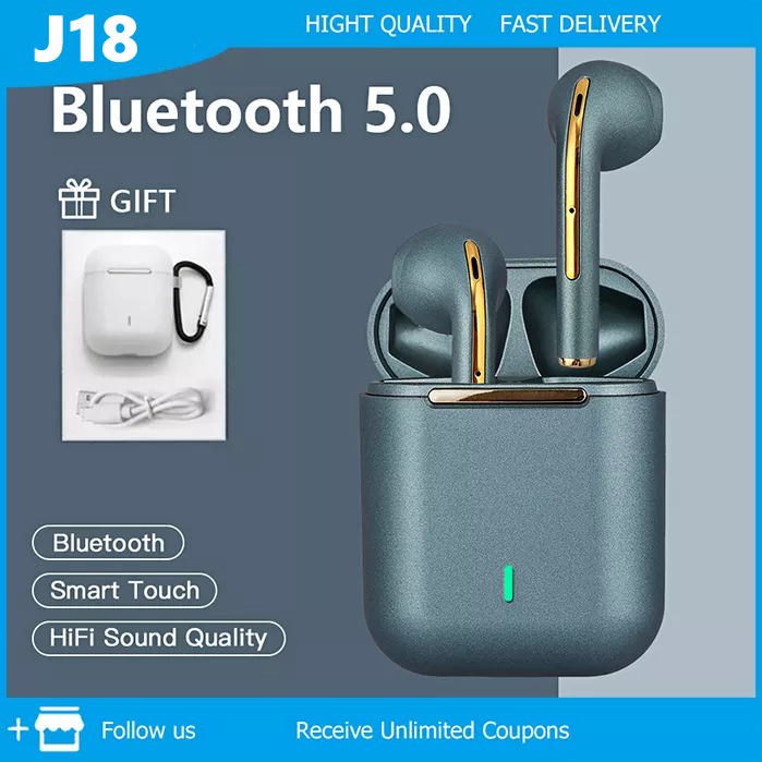 J18 Wireless Earphones Tws Bluetooth Headphones Hifi Audio In Ear