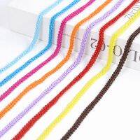 5/10m 8mm Multicolor Centipede Braided Lace Ribbon DIY Craft Sewing Accessories Wedding Home Party Decorations Fabric Curve Lace Gift Wrapping  Bags