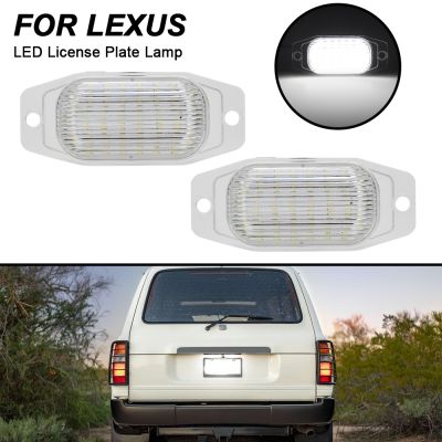 【LZ】✠☊┋  LED License Plate Lights For Toyota Land Cruiser FJ80 FJ Cruiser (XJ10 GSJ15) 2PCS Number Plate Lamps For Lexus LX450 1996-1998