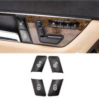 4Pcs Car Door Seat Memory Lock Switch Button Stickers Cover Trim for C E Class ML W204 Accessories