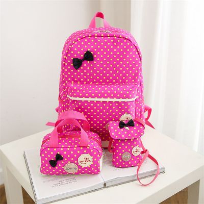 3PCSSet Cute Printing School Bags For Girls Children Waterproof School Backpacks Kids Bag Schoolbag Nylon Mochila Infantil