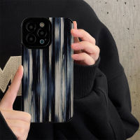 เคสโทรศัพท์ลายทางแบบเรียบง่ายสำหรับ iPhone 14/13/12/11 Pro Max 12 13 Mini 6 6S 7 8 Plus X XR XS Max เคสหลังนิ่มกันกระแทกแฟชั่นที่สร้างสรรค์ฝาครอบโทรศัพท์พร้อมเลนส์กล้องคลุมทั้งหมดฝาครอบป้องกัน