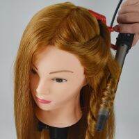 hot！【DT】✑  70  Head Real Human Hair Practice Mold Curly Hair Excluding Brackets 60cm