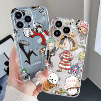 เคสโทรศัพท์สำหรับ Xiaomi Redmi หมายเหตุ11 10S 10 4G 9C NFC 10C 10A POCO X3 GT F3 X4 M3 M4 Pro 5G แฟชั่นการ์ตูน Luffy Clear คุณภาพสูงสแควร์ Edge Air Cushion Cover Full Len ฝาครอบป้องกันสำหรับป้องกัน